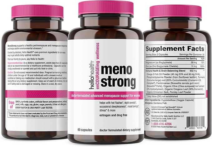 Menopause Supplements for Women – Meno 60 Capsules