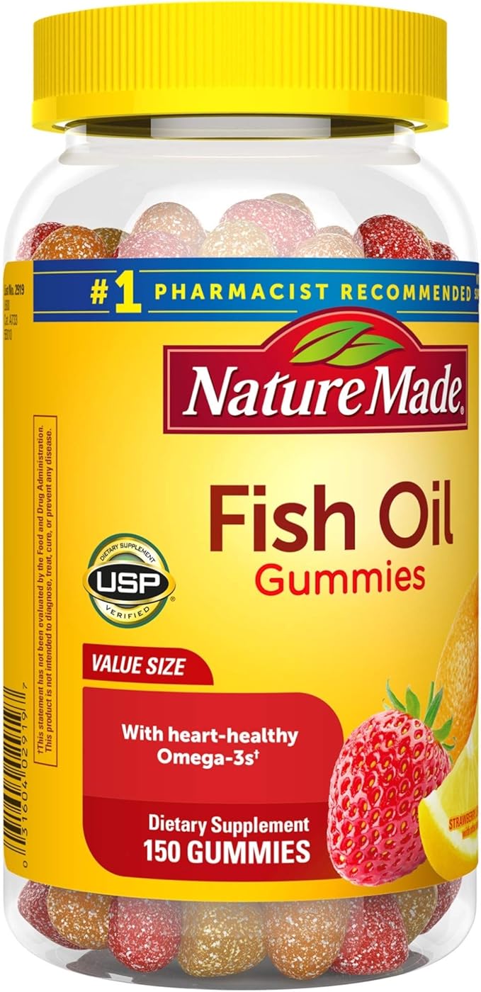 Nature Made Fish Oil Gummies, 150 3s 57 57 mg,