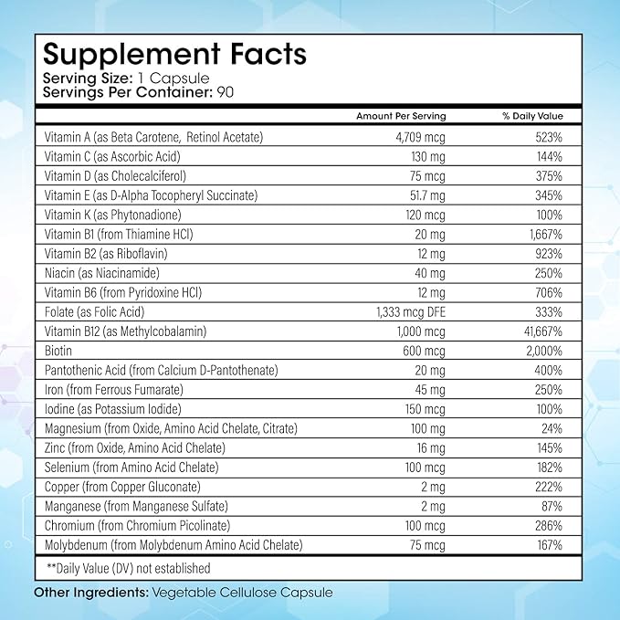 Shiny Leaf Daily Bariatric Multivitamin 45 mg 90 Ct (3 Months