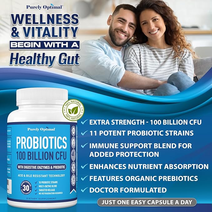 Purely Optimal Premium Probiotics 100 Billion