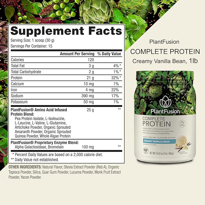 PlantFusion Complete Vegan Protein Powder 1 lb