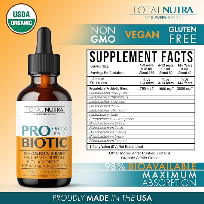 Liquid Probiotic for Women Men &