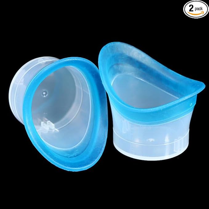 2Pcs Blue and Pink Silicone Eye