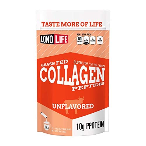 LonoLife - Unflavored Collagen Peptides 10g Protein, 10 Servings, 10 Count
