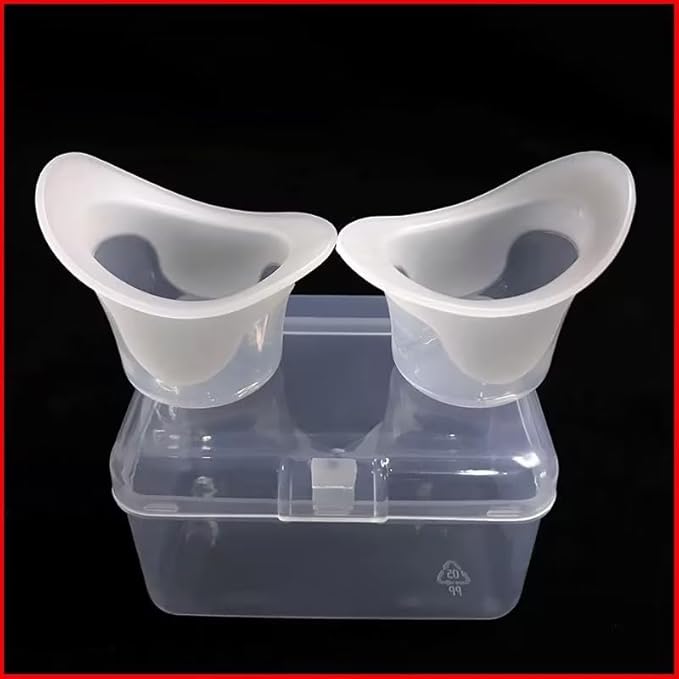 2Pcs Blue and Pink Silicone Eye