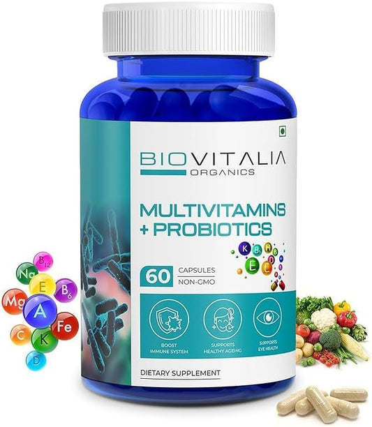Biovitalia Multivitamins + Probiotics Dietary Supplement 60 Veg