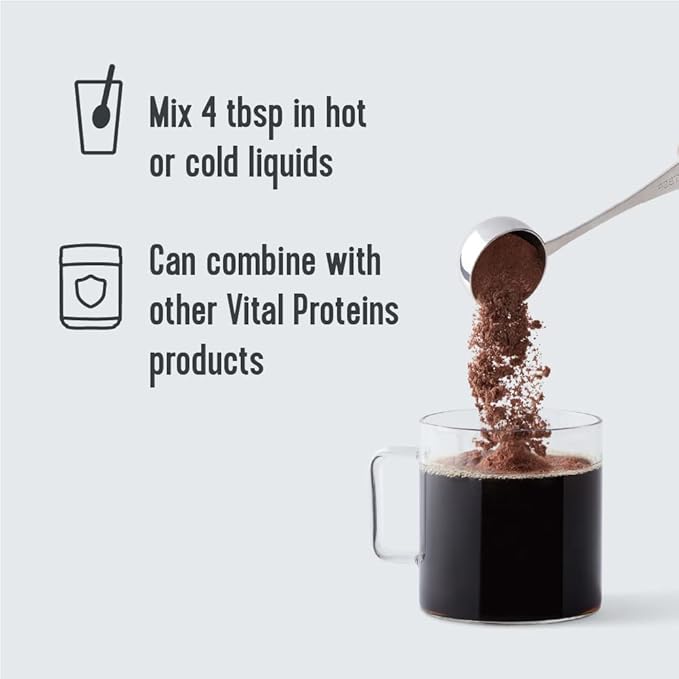 Vital Proteins Chocolate Collagen Powder Supplement 27g per 26.8 oz