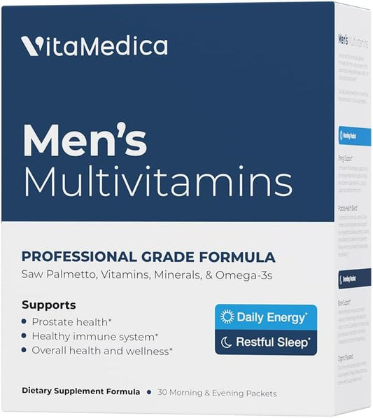 VitaMedica Men’s Multivitamin with Prostate Health Support Omega3s and 30 Easy