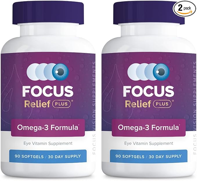 Focus Relief Plus Dry Eye Formula (180 ct. 60 Day 3 Supplement 3 Fish