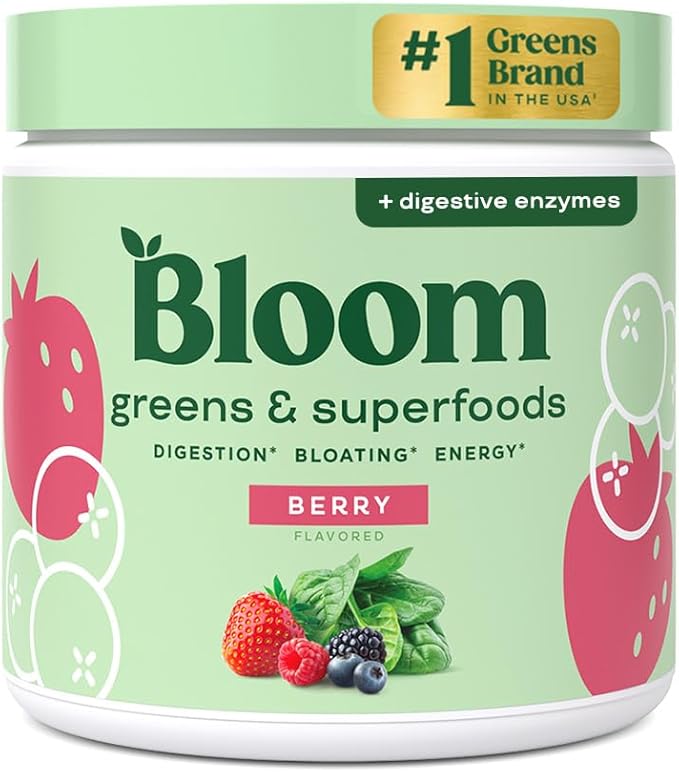 Bloom Nutrition Superfood Greens Powder, Digestive 30 SVG,