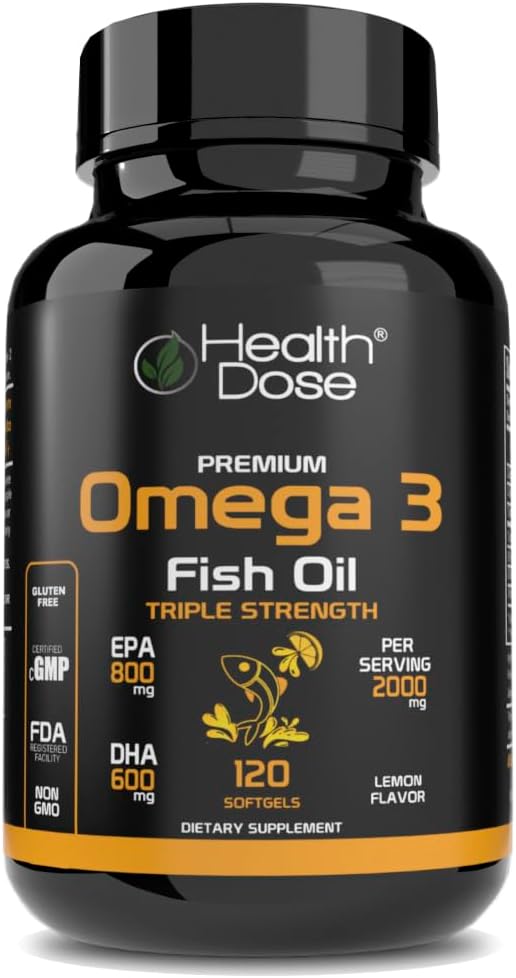 Premium Omega 3 Fish Oil Triple 120 Softgels
