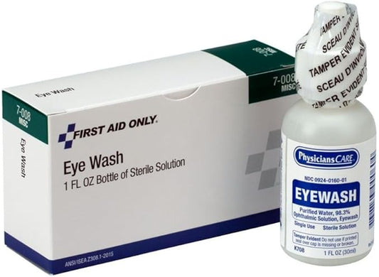 PhysiciansCare Eye Wash Solution, Sterile Isotonic 1-oz Bottle