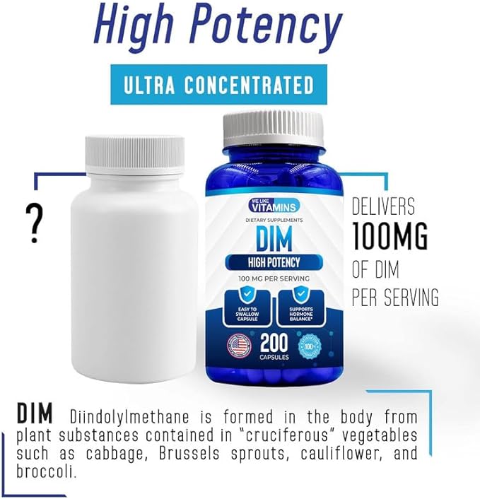 We Like Vitamins DIM 100mg 200 Capsules 200 Day