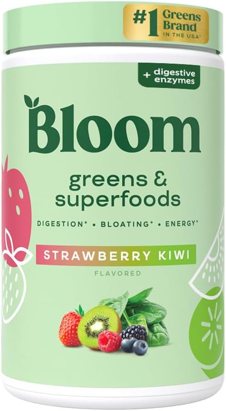 Bloom Nutrition Superfood Greens Powder, Digestive 25 SVG,