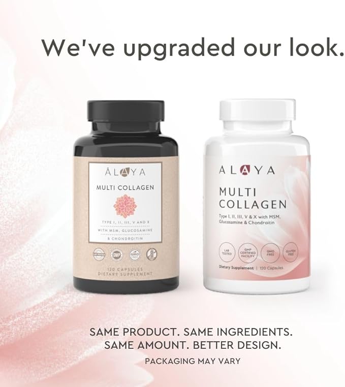 Alaya Naturals Hydrolyzed Multi Collagen Peptides 120 Count)