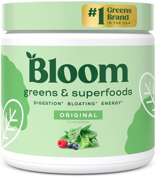 Bloom Nutrition Superfood Greens Powder, Digestive 30 SVG,
