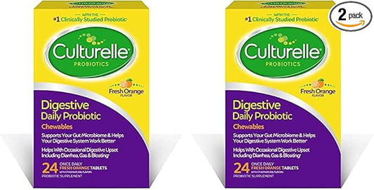 Culturelle Digestive Health Daily Probiotic Chewables, 10 Billion 24 Count