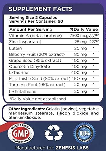 Lutein Vision Support 120 Capsules 60 Day