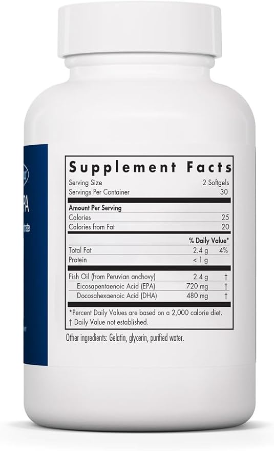 Allergy Research Group Super EPA 3 Supplement, 3 Fatty 60 Count