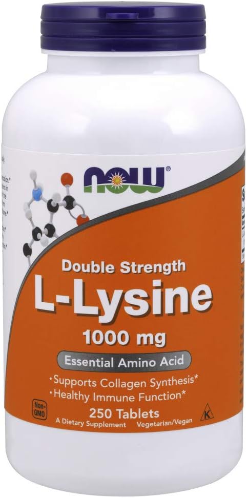 NOW Supplements, L-Lysine (L-Lysine Hydrochloride) 1,000 250 Tablets