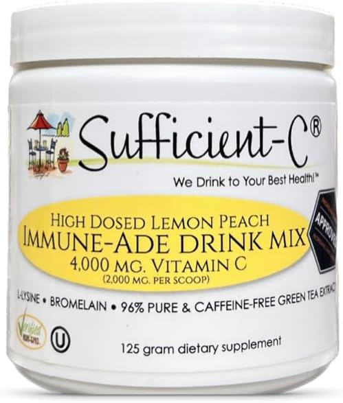 Sufficient-C High Dose Non-GMO Vitamin C 125 Gram 96% Pure