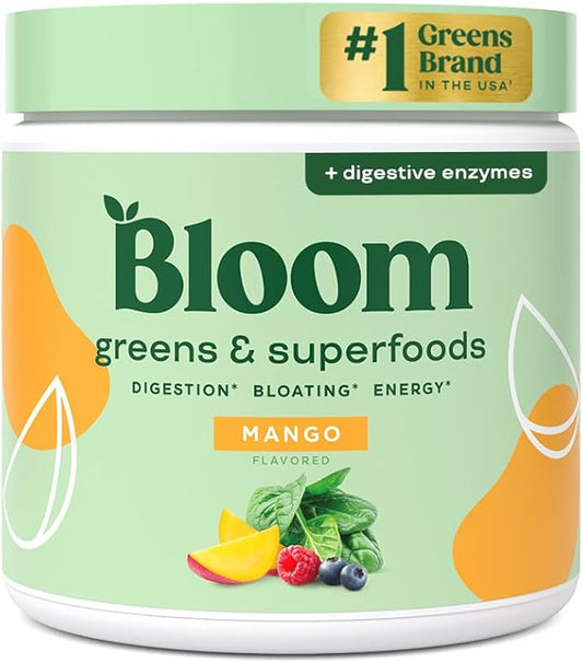 Bloom Nutrition Superfood Greens Powder, Digestive 30 SVG,