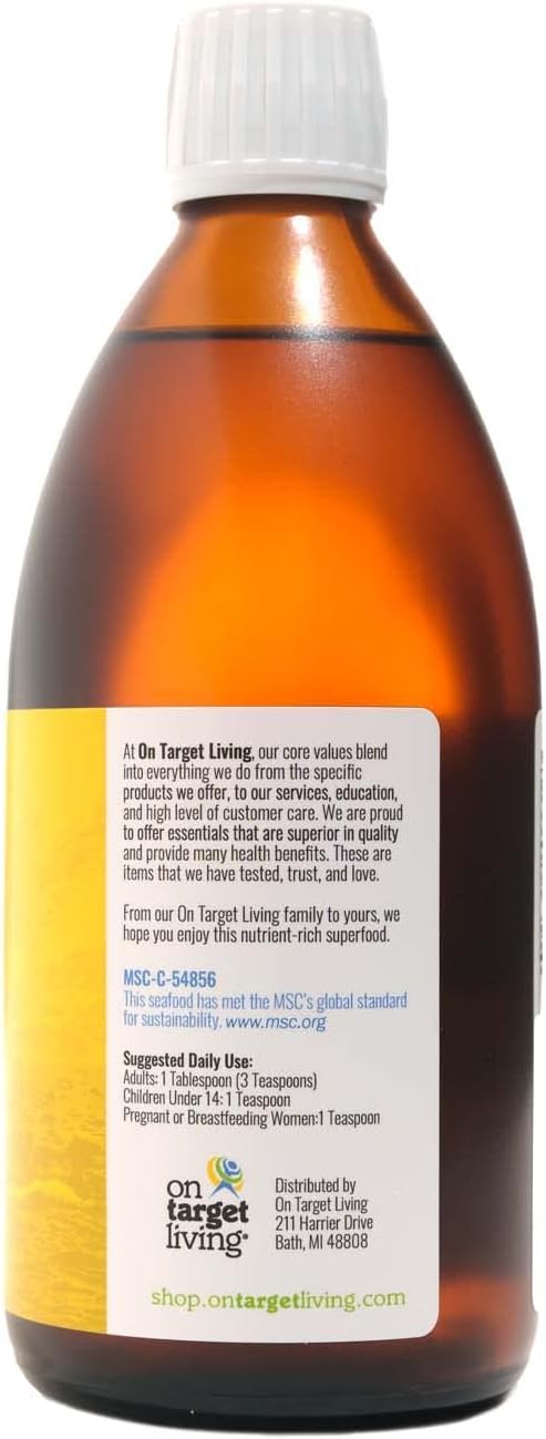 On Target Living Alaskan Cod Liver 16.67 oz 3 DHA/EPA