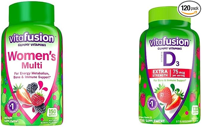 Vitafusion Women's Multivitamin Gummies (150 Count) D3 Gummy (120 Count)