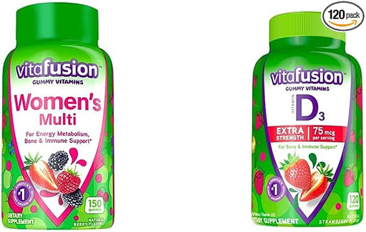 Vitafusion Women's Multivitamin Gummies (150 Count) D3 Gummy (120 Count)