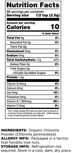 Terrasoul Superfoods Organic Chlorella Powder (Cracked Cell Walls), 6 Ounces