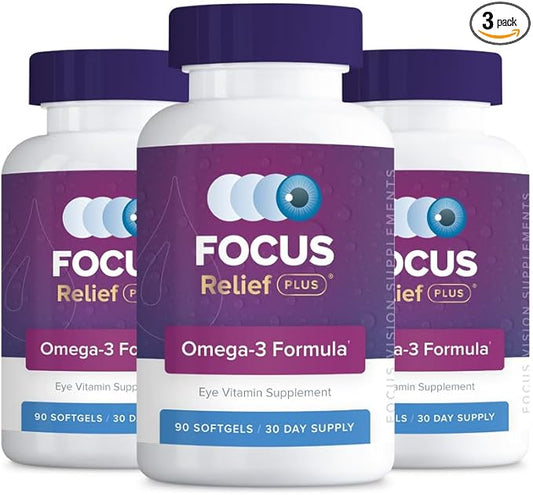Focus Relief Plus Dry Eye Formula (270 ct. 90 Day 3 Supplement 3 Fish