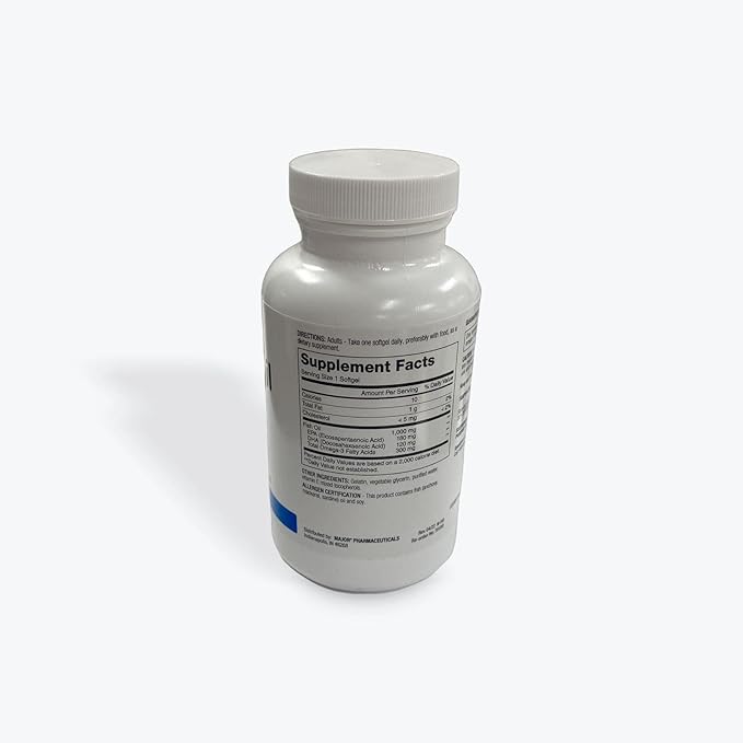 Major Omega-3 Fish Oil 1000mg - 100 Softgels 3
