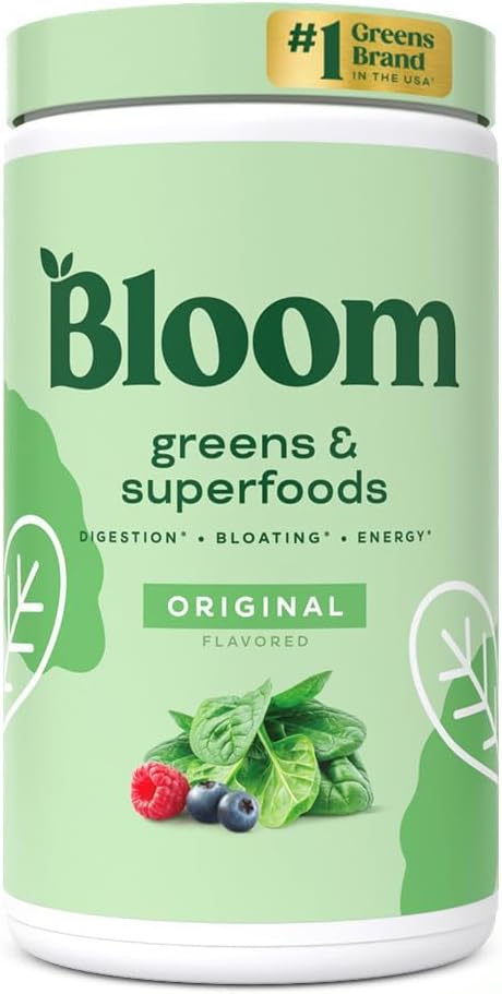 Bloom Nutrition Superfood Greens Powder, Digestive 60 SVG,