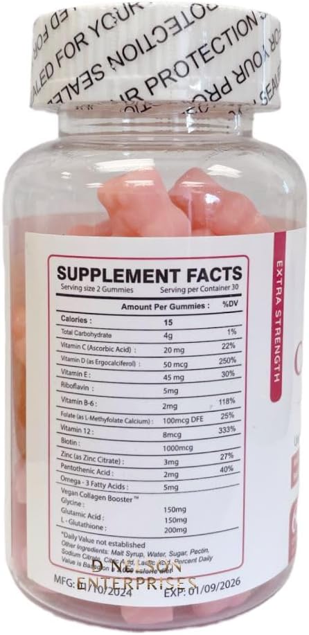 Nature Glow Glutathione Collagen Glow Strawberry 60 Organic