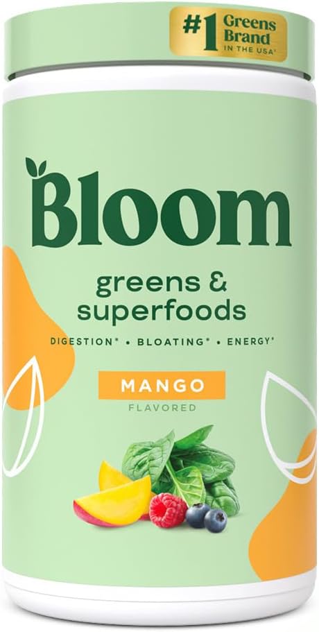 Bloom Nutrition Superfood Greens Powder, Digestive 60 SVG,