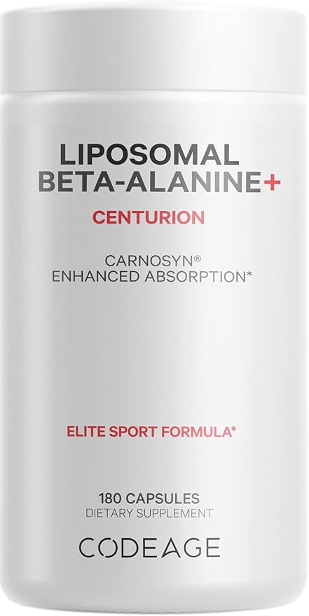 Codeage Liposomal Beta-Alanine Supplement, CarnoSyn Beta 1600 mg, 2-Month Supply, 180 Capsules