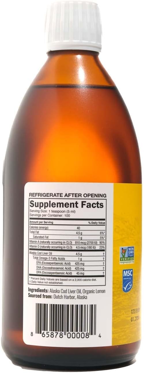 On Target Living Alaskan Cod Liver 16.67 oz 3 DHA/EPA