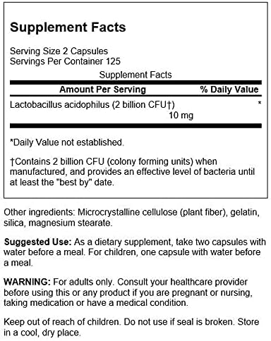 Swanson Lactobacillus Acidophilus 1 Billion (250 Capsules)