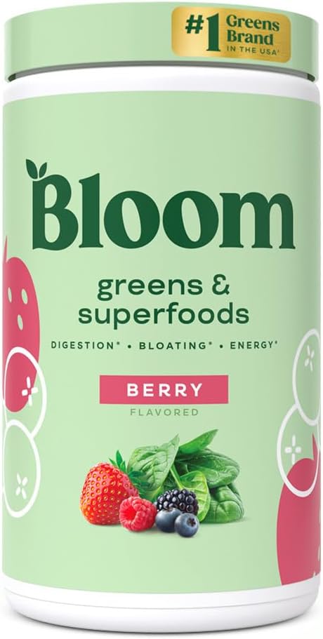 Bloom Nutrition Superfood Greens Powder, Digestive 60 SVG,