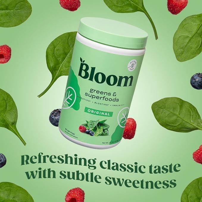 Bloom Nutrition Superfood Greens Powder, Digestive 60 SVG,