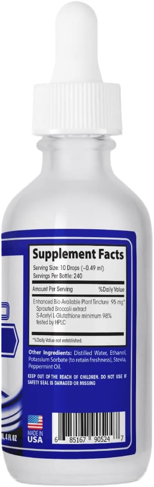 S-Acetyl L-Glutathione 95 mg, 4 Oz 240 Servings,