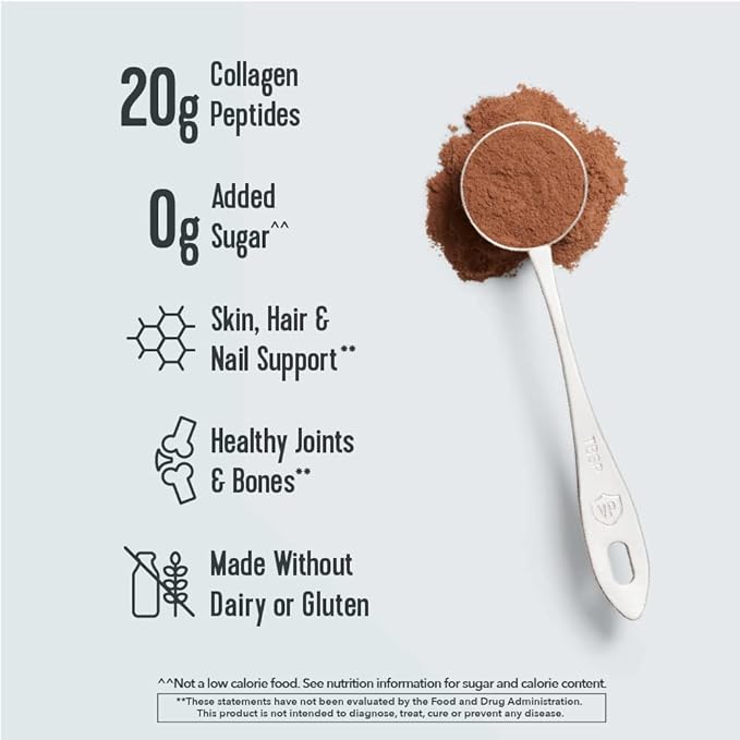 Vital Proteins Chocolate Collagen Powder Supplement 27g per 26.8 oz