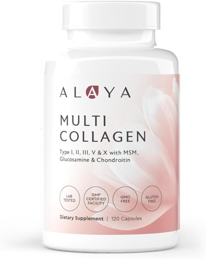 Alaya Naturals Hydrolyzed Multi Collagen Peptides 120 Count)