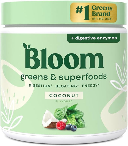 Bloom Nutrition Superfood Greens Powder, Digestive 30 SVG,