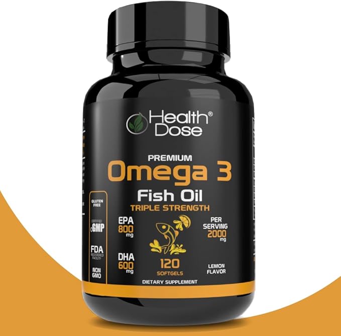 Premium Omega 3 Fish Oil Triple 120 Softgels