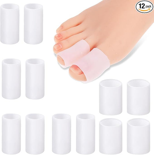12 Pcs Silicone Toe Sleeves, Soft
