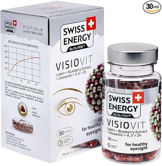 VISIOVIT Lutein + Blueberry Extract, 30 sustained-Release