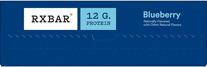 RXBAR Protein Bars, Protein Snack, Snack Bars, Blueberry, 18.3oz Box (10 Bars)