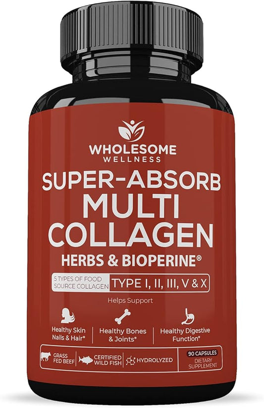 Super-Absorb Multi Collagen Pills (Type I (90 Capsules)