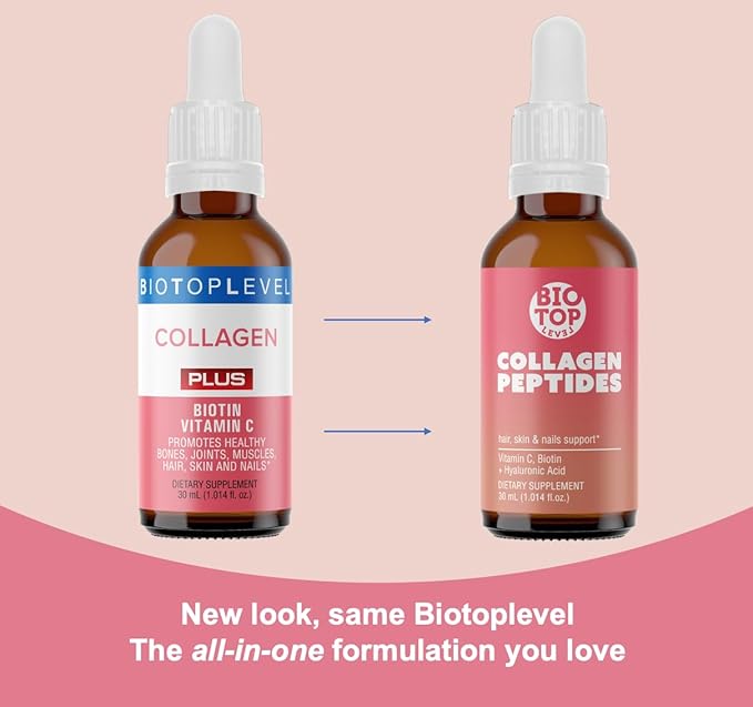 Liquid Collagen, Biotin, Vitamin C all